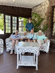 Marie Altenau; Joan Young; Dan Dorrough; Steve; Ruth Bennett McDougal Dorrough; Sonnenberg Gardens, NY
