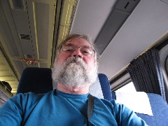 Dan Dorrough; on Amtrak Train