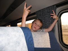 Jacob Grant Wheeler; on Amtrak Train