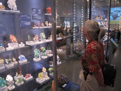 Ruth Bennett McDougal Dorrough; minerals and gemstone room at the Royal Ontario Museum in Toronto Canada