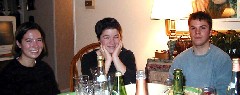 Hilary Welbourne; Julia Welbourne; Evan Welbourne; Christmas dinner at the Welbourne s