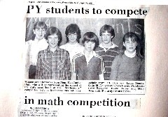 Katherine (Kat) McDougal Wheeler McCandless; newspaper; math competition