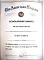 Katherine (Kat) McDougal Wheeler McCandless; awards American Legion Scholarship award
