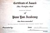 Katherine (Kat) McDougal Wheeler McCandless; awards; Certificate of award Elks National foundation Most valuable student