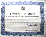 Katherine (Kat) McDougal Wheeler McCandless; awards; Certificate of merit Assembly State of New York