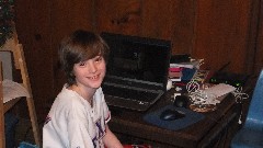 Jacob Wheeler at his computer;