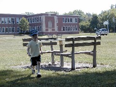 Jacob Wheeler at the Canandaigua Elementary playground