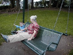 Jacob Wheeler; Ruth Bennett McDougal Dorrough; playground at Canandaigua Elementary School;