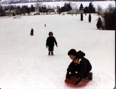 kids sledding