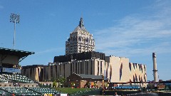 Red Wings Baseball Game Frontier Field Rochester; Kodak building