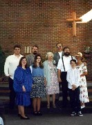 Matthew Clabaugh; Becky Clabaugh; Amanda Clabaugh; Julia (Judy) Kish Dorrough; David Dorrough; Dan Dorrough; Ben Dorrough; Ruth Bennett McDougal Dorrough; wedding