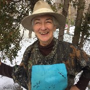 Ruth Bennett McDougal Dorrough; modeling the BOD shirt of past presidents