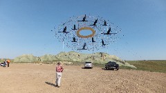 Ruth Bennett McDougal Dorrough; Enchanted Highway; Stark, ND
 Geese in Flight