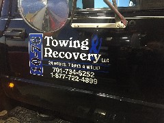 Towing Recovery Truck; Coal Mine Lake, ND