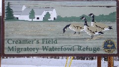 sign Creamer s Fields; Migratory Wildfowl Refuge; Fairbanks AK