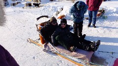 Gary Hergenrader; Phyllis Hergenrader; Dog Sled Ride