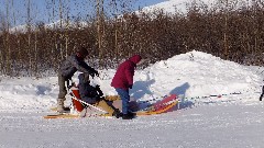Norm Overbay; Kay Overbay; Coldfoot; Dog Sled Ride