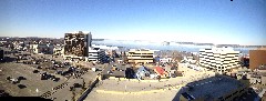 View of Anchorage AK from window of Captain Cook Hotel