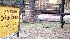 Strawberry Schoolhouse; Strawberry AZ
sign Strawberry School House; A State Historic Site; owned by The Arizona Historical Society