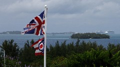 flags; Railroad Trail; Bermuda,