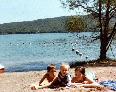 Andy McDougal; Ben Dorrough; Katherine (Kat) McDougal Wheeler McCandless; Bristol Harbor beach