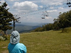 Ruth Bennett McDougal Dorrough; Trips Catskills 2003 ski-lift
