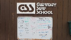 sign Guernsey Surf School
weather; tide; surf today; Beach Info