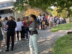 student tour; Cornell University, NY