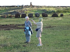 Ruth Bennett McDougal Dorrough; Selma Weber; Easter Island; Ahu Tongariki