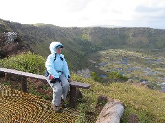 Ruth Bennett McDougal Dorrough; Easter Island; Rano Kau crater