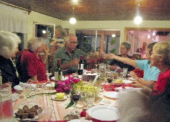 Marcia Blacklin; Ron Wise; Charley; Karen Kinnear; Anna Walker; Easter Island; Farewell Dinner