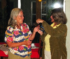 Brigid Mulloy; Linda Jasper; Easter Island; Farewell Dinner