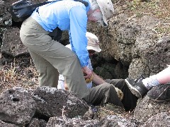 Marcia Blacklin; Easter Island; Elder Hostel Service Work; Cave