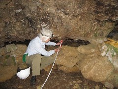 Marcia Blacklin; Easter Island; Elder Hostel Service Work; Cave