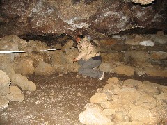 Gina; Easter Island; Elder Hostel Service Work; Cave