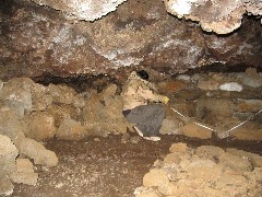 Gina; Easter Island; Elder Hostel Service Work; Cave