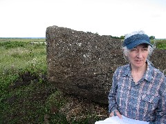 Ruth Bennett McDougal Dorrough; Easter Island; Elder Hostel Service Work; our Moai