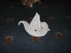 Trips; Egypt; Nile River Boat Hator; towel folding