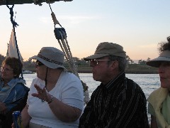 Joanne Patterson; Helen Moran; Frank Moran; Trips; Egypt; Felluca Sail Boat Ride