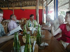 Guatemala Trips; Stan Guenter; guide Jorge Garcias; Don Thurston; Norma Thurston; Elaine Wray; lunch