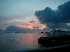 Chuuk Micronesia Trips ocean beach; sunset