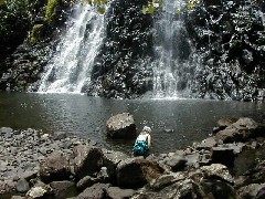 Ruth Bennett McDougal Dorrough; Micronesia Pohnpei Trips waterfall