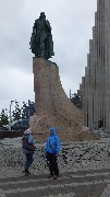 Ruth Bennett McDougal Dorrough; Lief Erricson statue; Lutheran Church; Reykjavik, IS