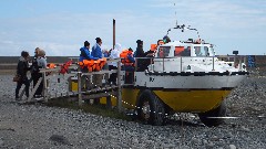 duck boat; Vatnajokull Glacier Lagoon Iceland