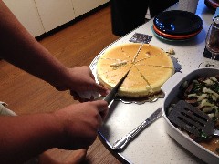 Chad s cheesecake at Beth s house; Michigan; White Cloud MI