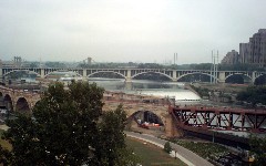 Minneapolis Minnesota; View of the Stone Arch Bridge