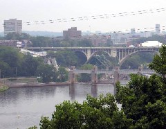 Site of the Bridge collapse on Rt 35 Minneapolis Minnesota