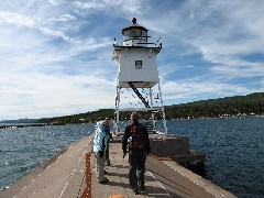 Ruth Bennett McDougal Dorrough; Maureen (Mo) Mayo; Minnesota; Grand Marais; Lighthouse