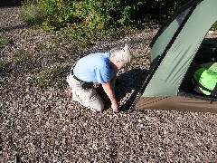 Ruth Dorrough; Minnesota; tent
