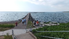 The Breakwater and Light House; Two Harbors Minnesota